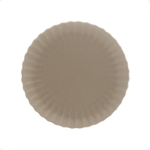 Prato de Sobremesa Porcelana Petala Areia Matt 20cm