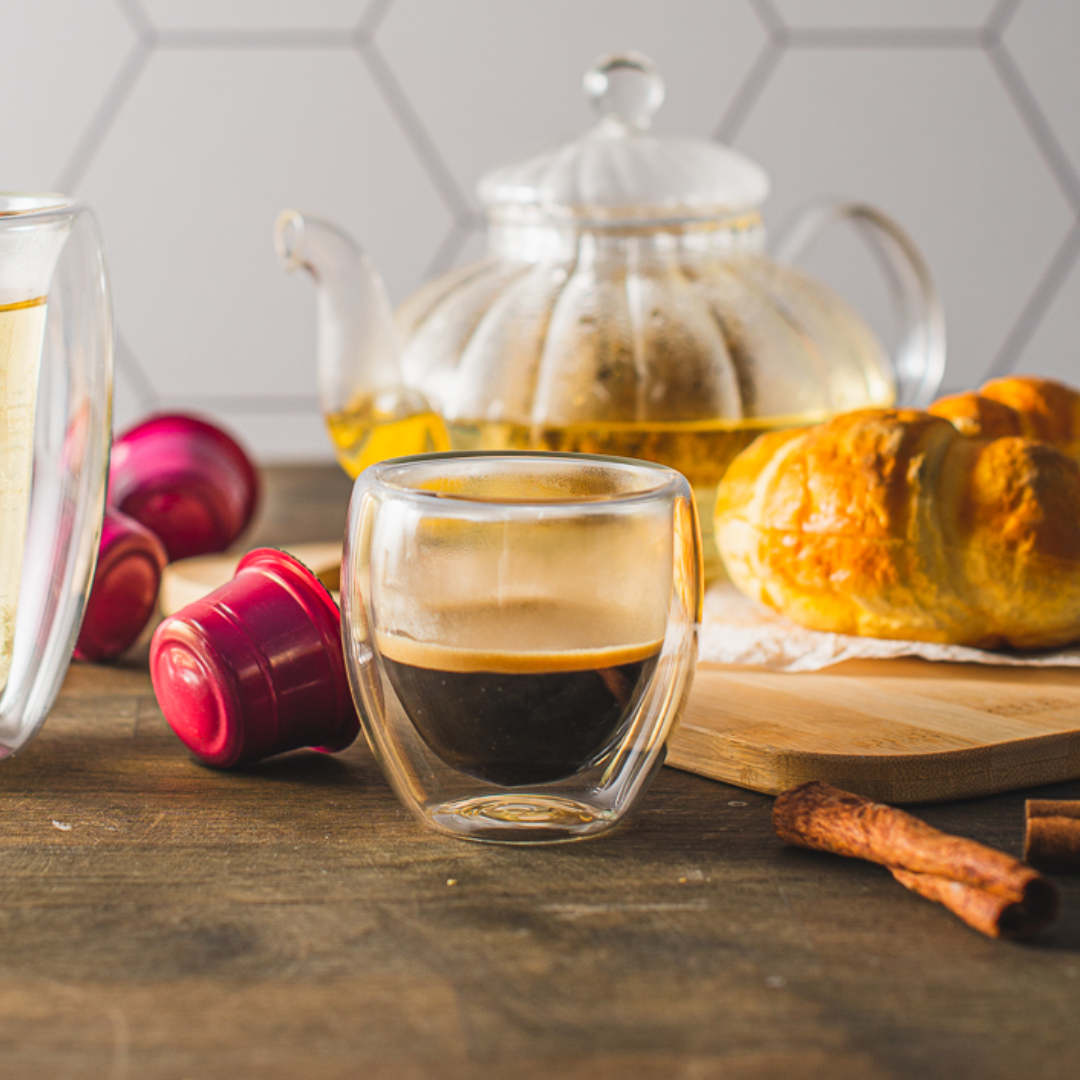 Copo para Café Parede Dupla em Vidro Borossilicato Transparente 70ml