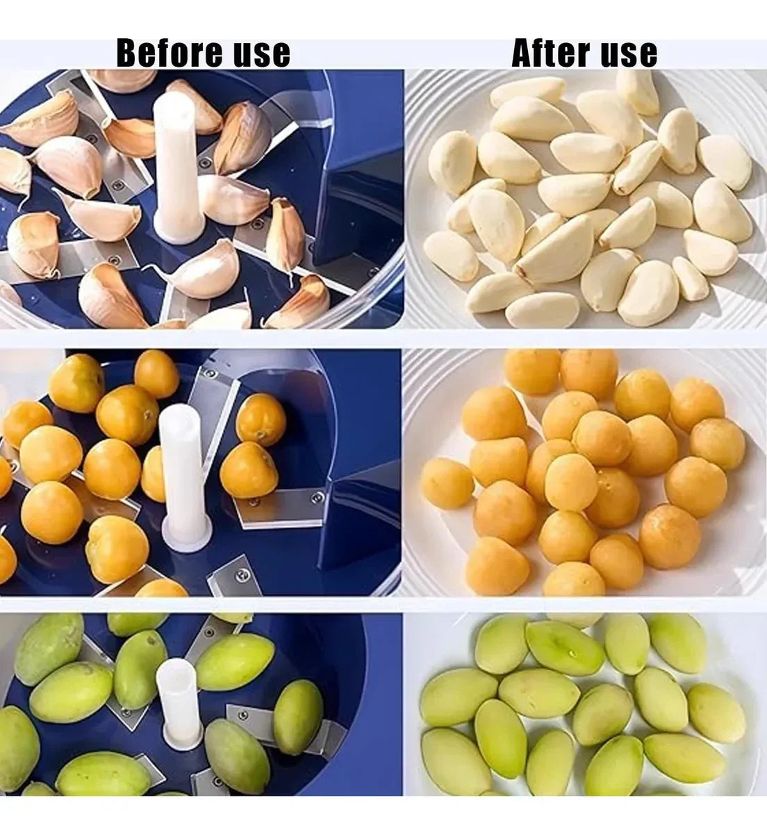 Descascador Elétrico Automático de Frutas e Alho